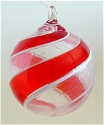 Dichroic Cherry Round Christmas Ornament